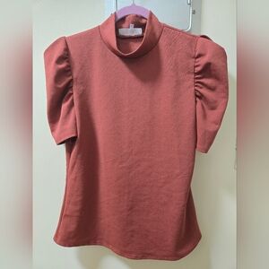 Chic Mauve Puff Sleeve Top